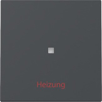 Gira Rocker with control window and imprint “Heizung Ein/Aus” anthracite — 367828
