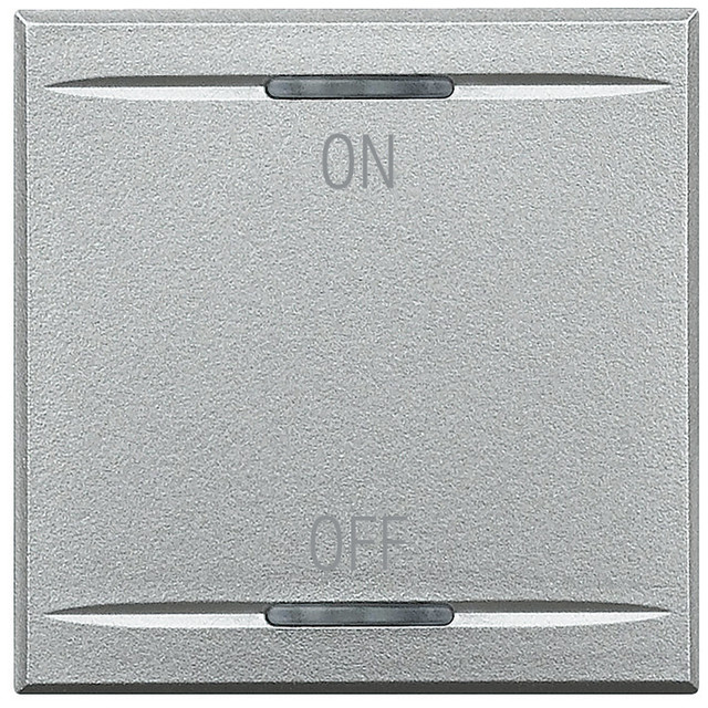 BTicino Key cover for 2 functions with illuminated lens with screen printing symbol 'ON OFF' — HC4911/2AG