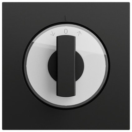 Gira Cover with toggle switch for time switch and blind switch or button black matt (lacquered) — 066674