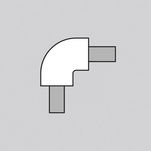 Artemide Alphabet of light system - Suspension - Curved - 90° - 3500K - Not powered — 2154C10AHE