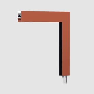 Artemide A.24 - Ceiling Magnetic Track - 90° Angle (on perpendicular planes) - Brushed Copper — AQ39318