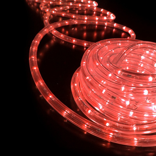 ACA Lighting RED 2-WIRE LED ROPE LIGHT, REEL 50m 36L/m CUT PER 2m IP44 + 3 SET ACCESSORIES — X0818421 — manufacturer representative image