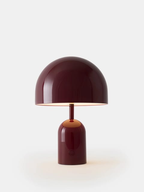 Tom Dixon Bell Portable Light | High-Gloss Burgundy — BEPO11BUUN
