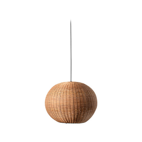 Faro Barcelona HAKA 530 Black/rattan pendant lamp — manufacturer representative image
