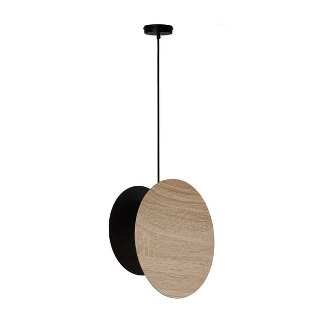 Sigma Pendant lamp TOLA 1 black/dąb LHDF 41091
