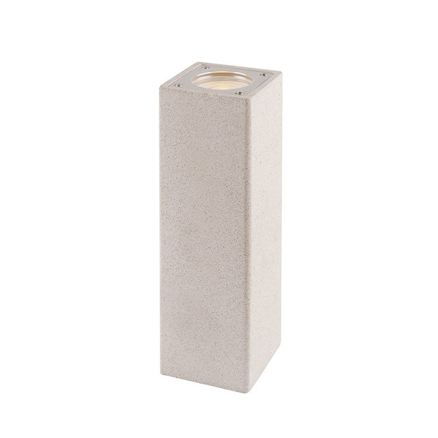 ACA Lighting WALL UP-DOWN SQUARE SPOT LUMINAIRE IP65 2XGU10 WHITE CEMENT — MK0022SW