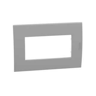 BTicino 4 modules MatixGO Coverplate for columns and minicolums with curved Cover. Grey — 120067G