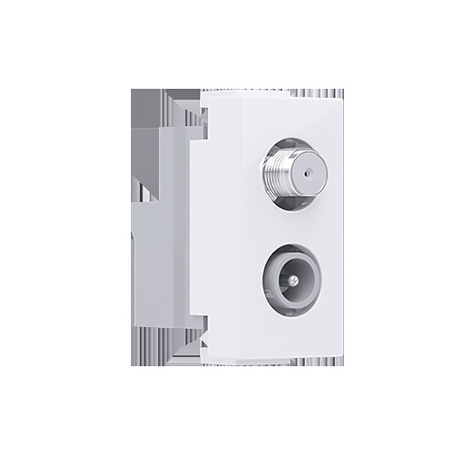 ACA Lighting MODYS SAT TV-R SOCKET END-LINE WHITE 1 M. IP20 — 10101312608