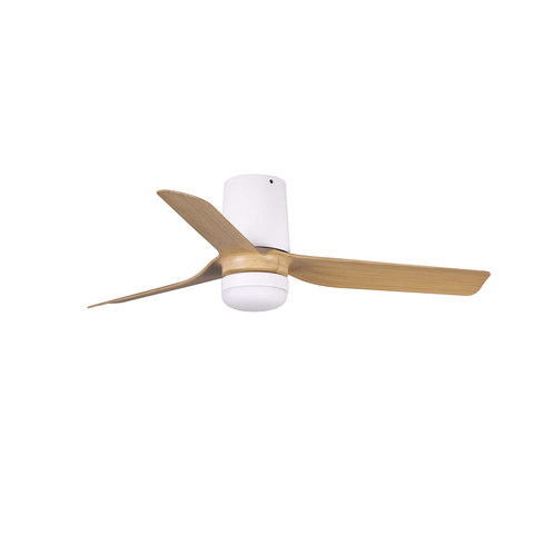 Faro Barcelona MINI PUNT TUB S LED Ceiling fan white/maple 10W SWT — manufacturer representative image
