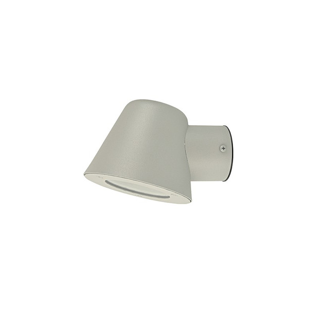ACA Lighting SAND GREY WALL LUMINAIRE VIDA 1XGU10 MAX.35W IP44 WITH CLEAR GLASS — VIDA1WG