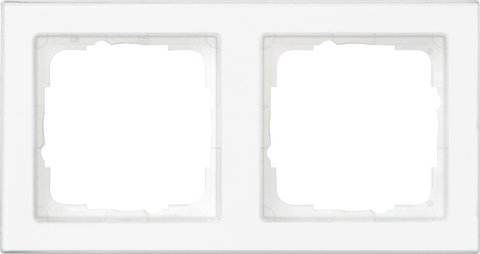 Gira E2 cover frame completely inscribable pure white matt clear / pure white glossy — 071222