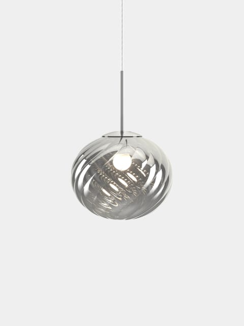 Tom Dixon Whirl Medium Pendant | Silver Polished Polycarbonate — WHS01CH-PEUM5