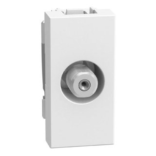 BTicino Type F TV coaxial connector - 1 module - white — YW4202F