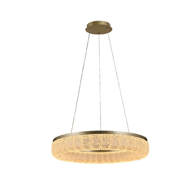ACA Lighting RING -PENDANT LAMP GOLD METAL LED SMD 45W CCT 2700K-3000K-4000K 3600LM IP20 — HM251486G
