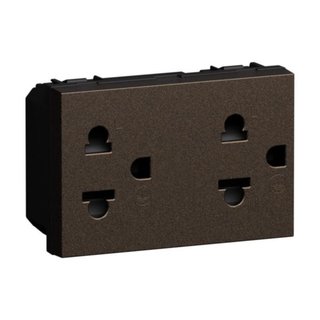 BTicino Euro american standard 2 P+E 16 A - 127/250 VA universal duplex socket — KB4185