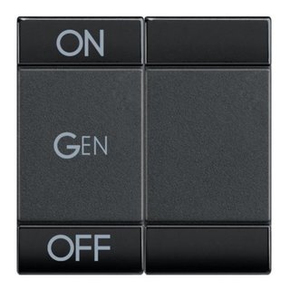 BTicino Key cover for 2 functions with with screen printing ON OFF GEN — L4911M2AFN
