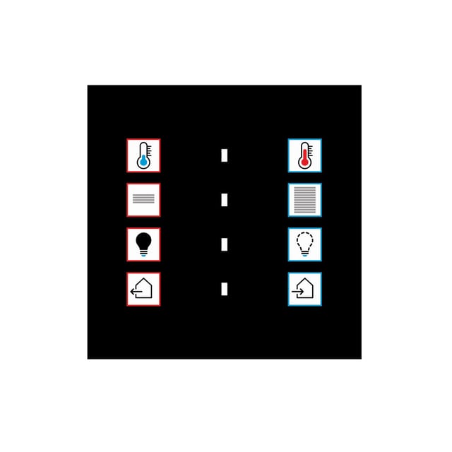 Blumotix Glass Icon cover — Black square — BX-F-QQBLM