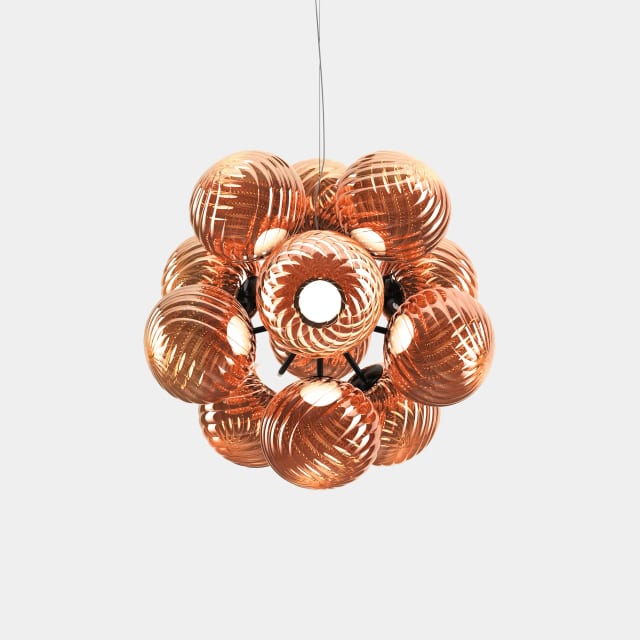Tom Dixon Whirl Burst Chandelier | Copper Polished Polycarbonate — WHC03CO-CEUM4