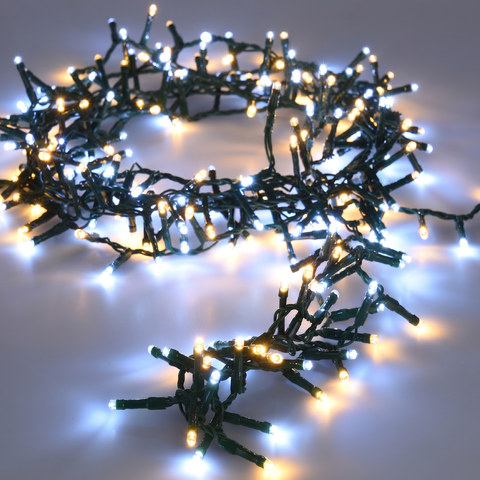 ACA Lighting XMAS CLUSTER LED LIGHTS 700 WW 5mm BULB GREEN LEADWIRE 3m IP44 ADAPTER 220/240VAC-31VDC 3.6W FUNCTIONS WITH MEMORY& 8/16 TIMER L14m — manufacturer representative image
