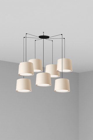 Faro Barcelona CONGA 7L Beige pendant lamp 500 — manufacturer representative image