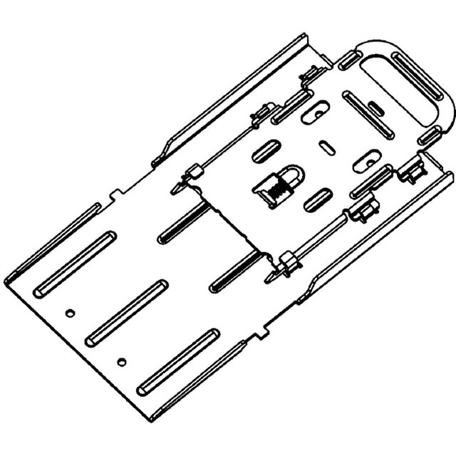 BTicino Plate for DIN35 rail for M2 250 with earth leakage protection — M7X16