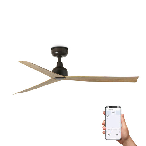 Faro Barcelona MARINE M Ceiling fan brown/oak IP44 TUYA — manufacturer representative image