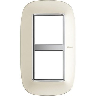 BTicino Elliptical cover plate 2x2P 71mm — HB4832M2SAN
