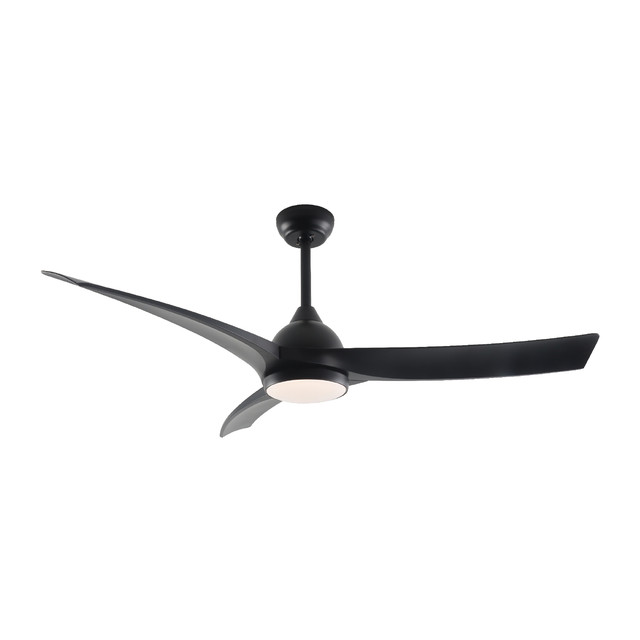 ACA Lighting CEILING FAN DIM BLACK WITH 3 BLADES ABS REMOTE CONTROL & TIMER LED 24W 2400L DC 45W 1320mm — FANGS419B