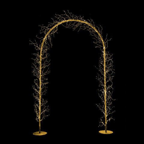 ACA Lighting LED CHRISTMAS ARCH GOLDEN WW IP44 H2300MM Φ1300MM 1440LED 24V 12W 10% FLASHING 5M LEADWIRE — manufacturer representative image