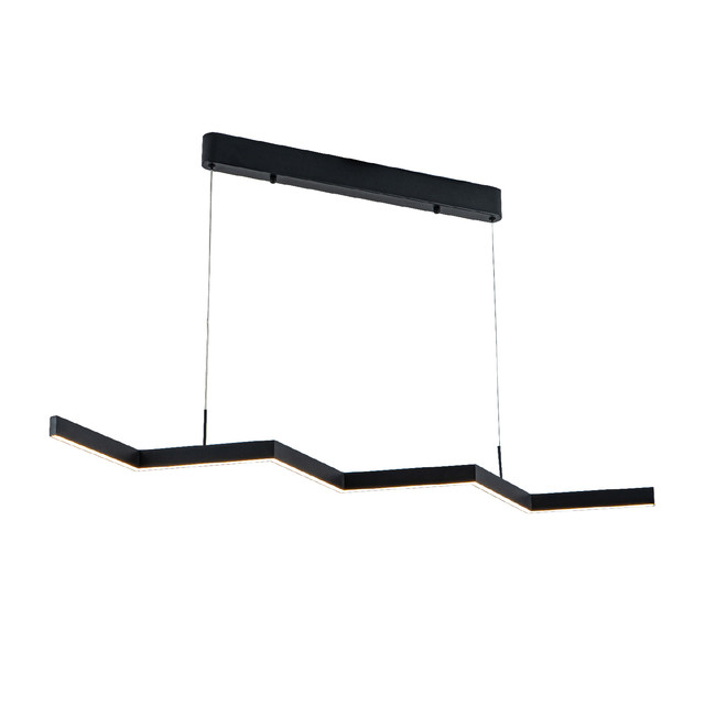 ACA Lighting ZIGZAG- PENDANT LIGHT SAND BLACK ALUMINUM+ SILICONE LED 30W CCT 2800K-3200K-4000K 1200LM IP20 — KY011AD25BK