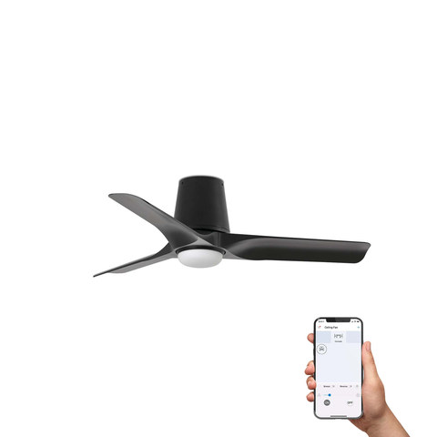 Faro Barcelona HEY TUB S LED Ceiling fan black 10W SWT TUYA — manufacturer representative image