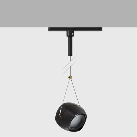 iGuzzini Newfo pendant for Mains Voltage track Ø116 mm — 907E — manufacturer representative image
