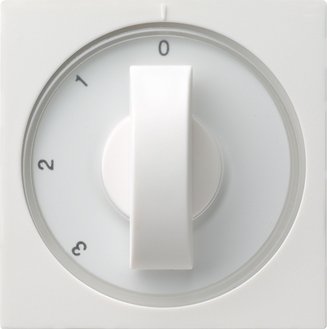 Gira Cover with toggle switch for three-stage switch pure white glossy Zero setting — 066903