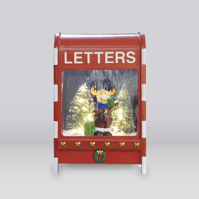 ACA Lighting LED XMAS SNOWING MAILBOX WW 3AA BATTERIES(NOT INCLUDED) 150*240*370mm — XCVMAILBOX