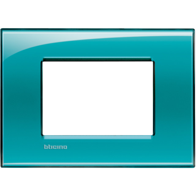 BTicino Square cover plate 3 modules - green deep — LNA4803VD