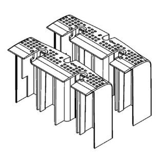 BTicino Lowered terminal shields for M1 160 in 4P version for installation on TIFAST system — M7C09