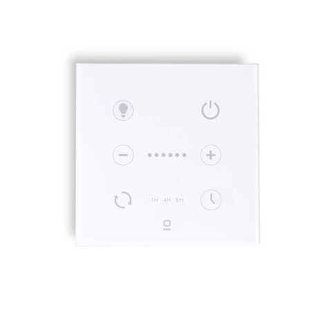 Faro Barcelona White wall controller for DC fan with dimmable light — manufacturer representative image