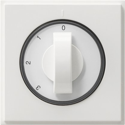 Gira Cover with toggle switch forthree-stage switch — pure white — 066566