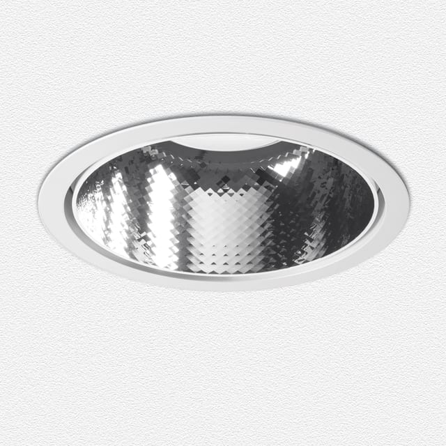 Artemide Luceri Round Trim - Faceted Mirror Optics Tunable White - Driver TW DALI 8 - White — BB02301