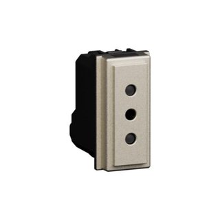 BTicino Italian standard sockets. 2 P+E 10 A , 250 VA socket — KC4113