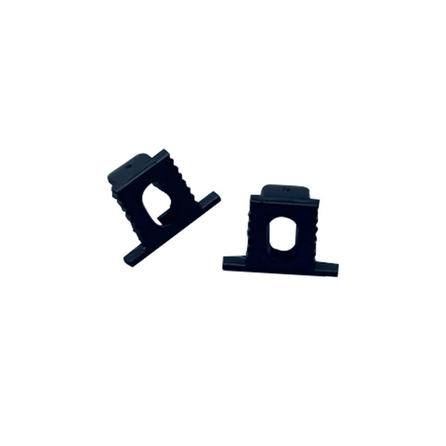 ACA Lighting SET OF PLASTIC END CAPS FOR P189 1PC WITH HOLE & 1PC WITHOUT HOLE BLACK — EP189B