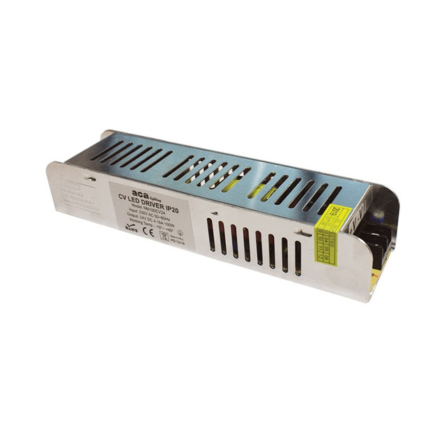 ACA Lighting METAL CV LED DRIVER 100W 230V AC-24V DC 4.16A IP20 WITH TERMINAL — NM100CV24