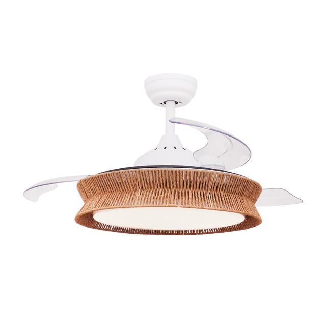 ACA Lighting CEILING FAN MAT WHITE 3 BLADES PC TIMER REMOTE CONTROL CCT 35W — FANRX42645