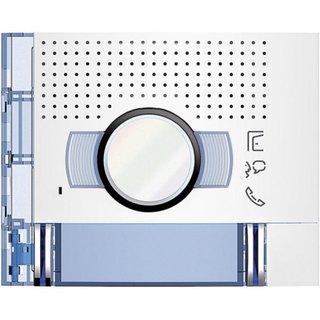 BTicino Sfera New audio video module Front cover with 2 Pushbutton - Allwhite — 351222