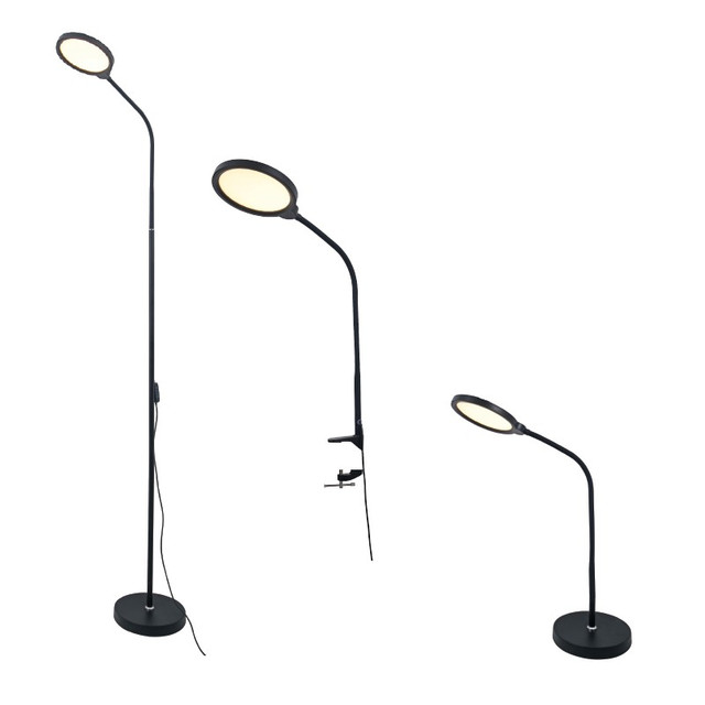 ACA Lighting LED DESK LAMP 3 IN 1 BLACK ABS+ALUMINIUM CCT STEP DIMMABLE 32Χ40Χ7 STEFAN — SF501ALL