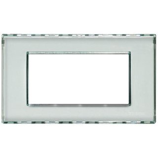 BTicino Cover plate 4 modules kristall transparent customizable — LND4804KR