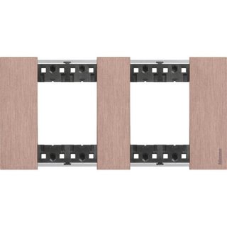 BTicino 2x2P 71mm Living Now plate — KA4802M2ZM