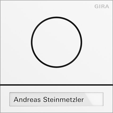 Gira System 106 door station module traffic white (laquered) — 5565902
