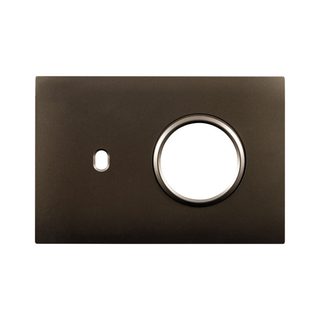 AVE NEW STYLE S44 SMART METAL PLATE, MATT BRONZE COLOUR – 1 SCHUKO + 1 CONTROL – 4 MOD. — 44PSMN9002BRO