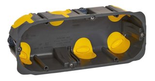 BTicino 6 modules (7 for LivingLight) box for dry partitions. Dimensions 183x71x52 mm — PB506NN